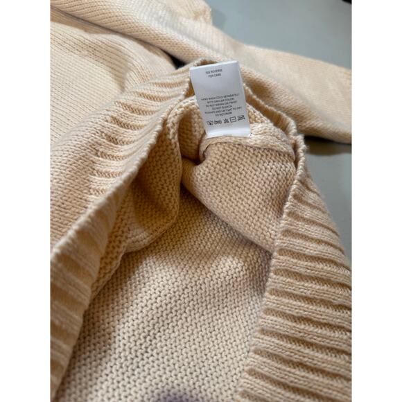 Beachy X Goldfish Kiss XL Tropical Vibes Tan Oversized Knit Pullover Sweater - Picture 6 of 12